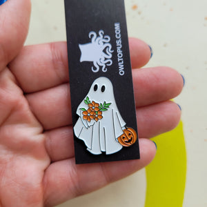 Halloween Ghost - Enamel Lapel Pin