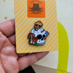 Load image into Gallery viewer, Skull Shrooms - Enamel Lapel Pin
