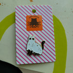 Load image into Gallery viewer, Kitty Ghost - Enamel Lapel Pin
