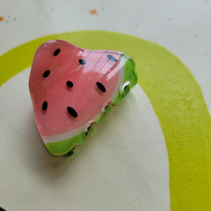 Watermelon Sparkle Claw Clip