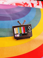 Load image into Gallery viewer, Retro TV - Enamel Lapel Pin
