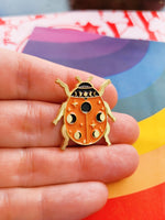 Load image into Gallery viewer, Celeatial Ladybug - Enamel Lapel Pin
