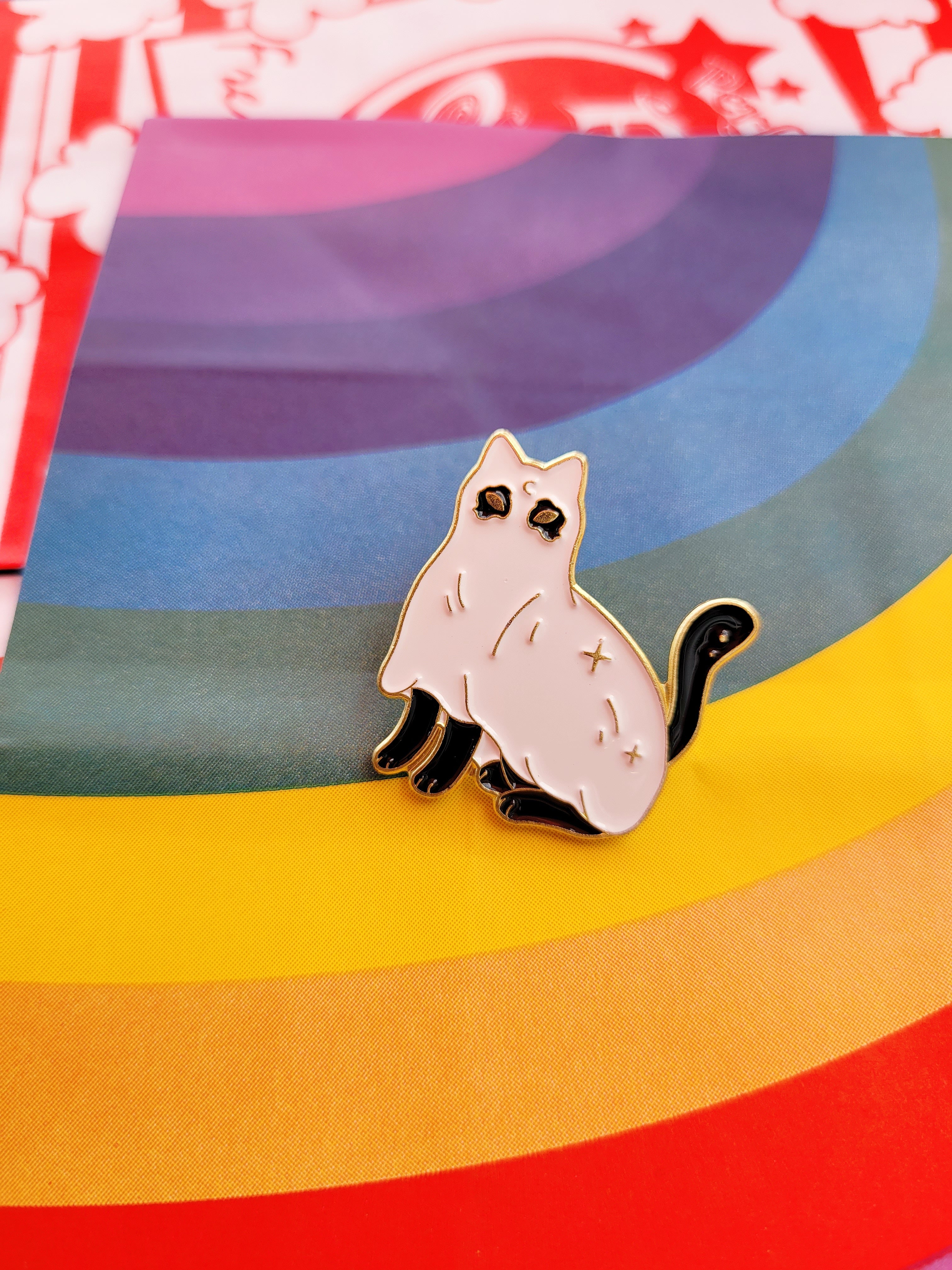 Ghost Kitty Cat - Enamel Lapel Pin