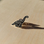 Load image into Gallery viewer, Long Neck Skeleton Dino - Enamel Lapel Pin
