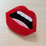 Load image into Gallery viewer, Rad Red Lip Action Lapel Pin
