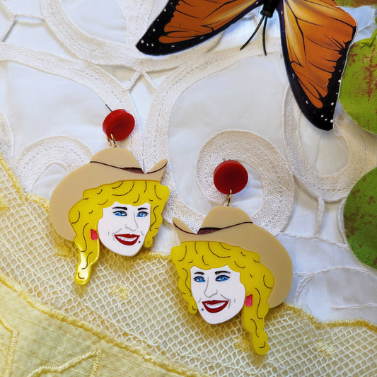 Yeehaw Dolly Parton Statement Earrings