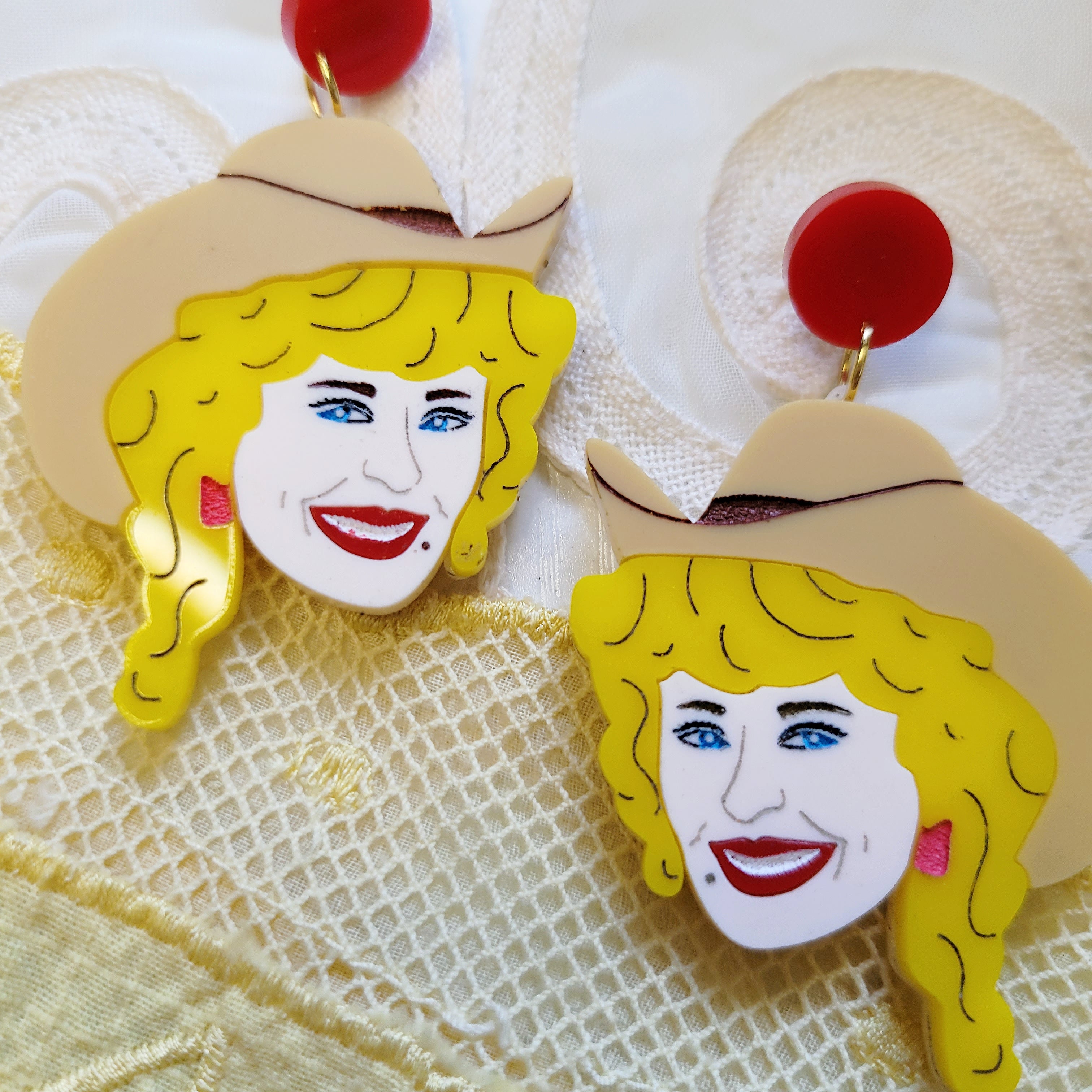 Yeehaw Dolly Parton Statement Earrings