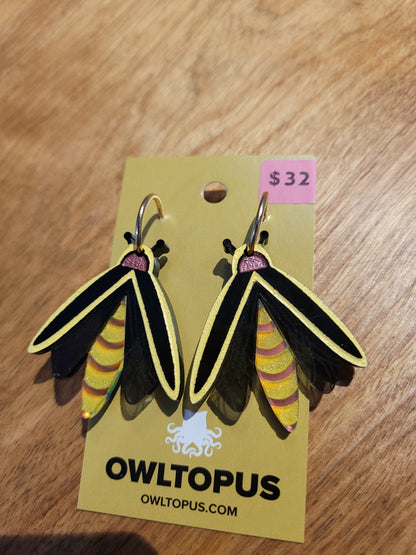 Lightning Bugs Firefly Earrings Glow in the Dark