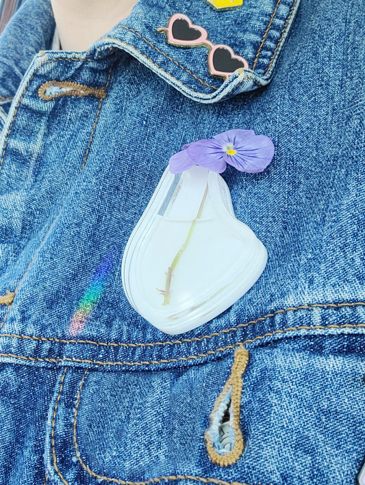 Wearable Vase Brooch Lapel Pin